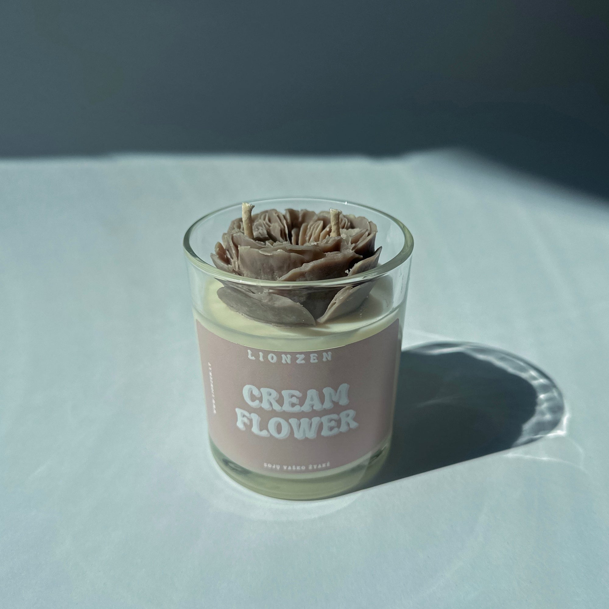 Sojų vaško žvakė - Cream Flower